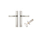 Iver Verona Door Lever Rectangular Latch Pair, Passage Kit, Privacy Kit , Entrance Kit with High Security Lock -Polished Nickel