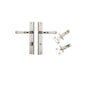 Iver Verona Door Lever Rectangular Latch Pair, Passage Kit, Privacy Kit , Entrance Kit with High Security Lock -Polished Nickel