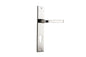 Iver Annecy Door Lever Rectangular Latch Pair, Passage Kit, Privacy Kit , Entrance Kit with High Security Lock -Polished Nickel