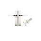 Iver Annecy Door Lever Rectangular Latch Pair, Passage Kit, Privacy Kit , Entrance Kit with High Security Lock -Polished Nickel