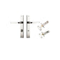 Iver Annecy Door Lever Rectangular Latch Pair, Passage Kit, Privacy Kit , Entrance Kit with High Security Lock -Polished Nickel