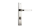 Iver Annecy Door Lever Rectangular Latch Pair, Passage Kit, Privacy Kit , Entrance Kit with High Security Lock -Polished Nickel
