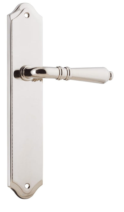Iver Sarlat  Door Lever Oval Latch Pair, Passage Kit, Privacy Kit , Entrance Kit with High Security Lock - Polished Nickel