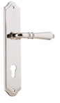 Iver Sarlat  Door Lever Oval Latch Pair, Passage Kit, Privacy Kit , Entrance Kit with High Security Lock - Polished Nickel