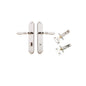 Iver Sarlat  Door Lever Oval Latch Pair, Passage Kit, Privacy Kit , Entrance Kit with High Security Lock - Polished Nickel
