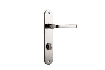Iver Annecy Door Lever Oval Latch Pair, Passage Kit, Privacy Kit , Entrance Kit with High Security Lock - Polished Nickel