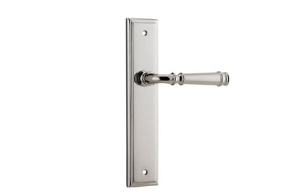 Iver Verona Door Lever Stepped Latch Pair, Passage Kit, Privacy Kit , Entrance Kit with High Security Lock -Polished Nickel