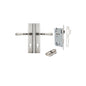 Iver Verona Door Lever Stepped Latch Pair, Passage Kit, Privacy Kit , Entrance Kit with High Security Lock -Polished Nickel