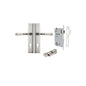 Iver Verona Door Lever Stepped Latch Pair, Passage Kit, Privacy Kit , Entrance Kit with High Security Lock -Polished Nickel