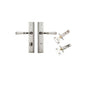 Iver Verona Door Lever Stepped Latch Pair, Passage Kit, Privacy Kit , Entrance Kit with High Security Lock -Polished Nickel