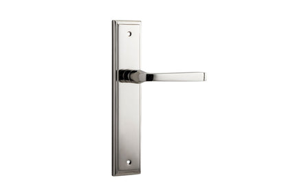 Iver Annecy Door Lever Shouldered Latch Pair, Passage Kit, Privacy Kit , Entrance Kit with High Security Lock -Polished Nickel