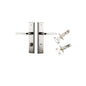 Iver Annecy Door Lever Shouldered Latch Pair, Passage Kit, Privacy Kit , Entrance Kit with High Security Lock -Polished Nickel