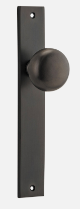 Iver Cambridge Door Knob 10822 Rectangular Backplate Signature Brass - Passage ,Privacy & Entrance