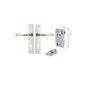 Iver Verona Door Lever Chamfered Latch Pair, Passage Kit, Privacy Kit , Entrance Kit with High Security Lock -Polished Nickel