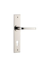 Iver Annecy Door Lever Chamfered Latch Pair, Passage Kit, Privacy Kit , Entrance Kit with High Security Lock -Polished Nickel