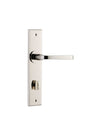 Iver Annecy Door Lever Chamfered Latch Pair, Passage Kit, Privacy Kit , Entrance Kit with High Security Lock -Polished Nickel