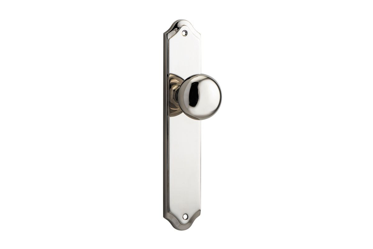 Iver Cambridge Door Knob Shouldered Latch Pair, Passage Kit, Privacy Kit , Entrance Kit with High Security Lock - Polished Nickel