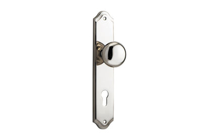 Iver Cambridge Door Knob Shouldered Latch Pair, Passage Kit, Privacy Kit , Entrance Kit with High Security Lock - Polished Nickel