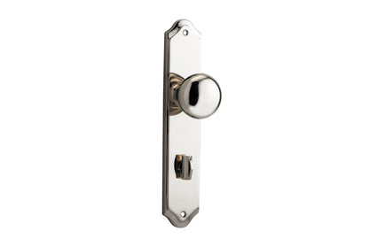 Iver Cambridge Door Knob Shouldered Latch Pair, Passage Kit, Privacy Kit , Entrance Kit with High Security Lock - Polished Nickel