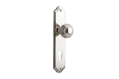 Iver Guildford Door Knob Shouldered Latch Pair, Passage Kit, Privacy Kit , Entrance Kit with High Security Lock -Polished Nickel
