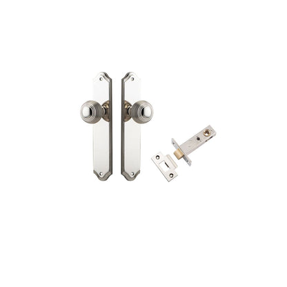 Iver Guildford Door Knob Shouldered Latch Pair, Passage Kit, Privacy Kit , Entrance Kit with High Security Lock -Polished Nickel