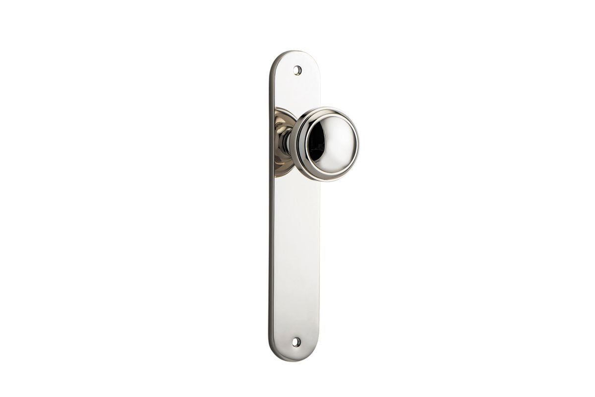 Iver Paddington  Door Knob Oval Latch Pair, Passage Kit, Privacy Kit , Entrance Kit with High Security Lock - Polished Nickel