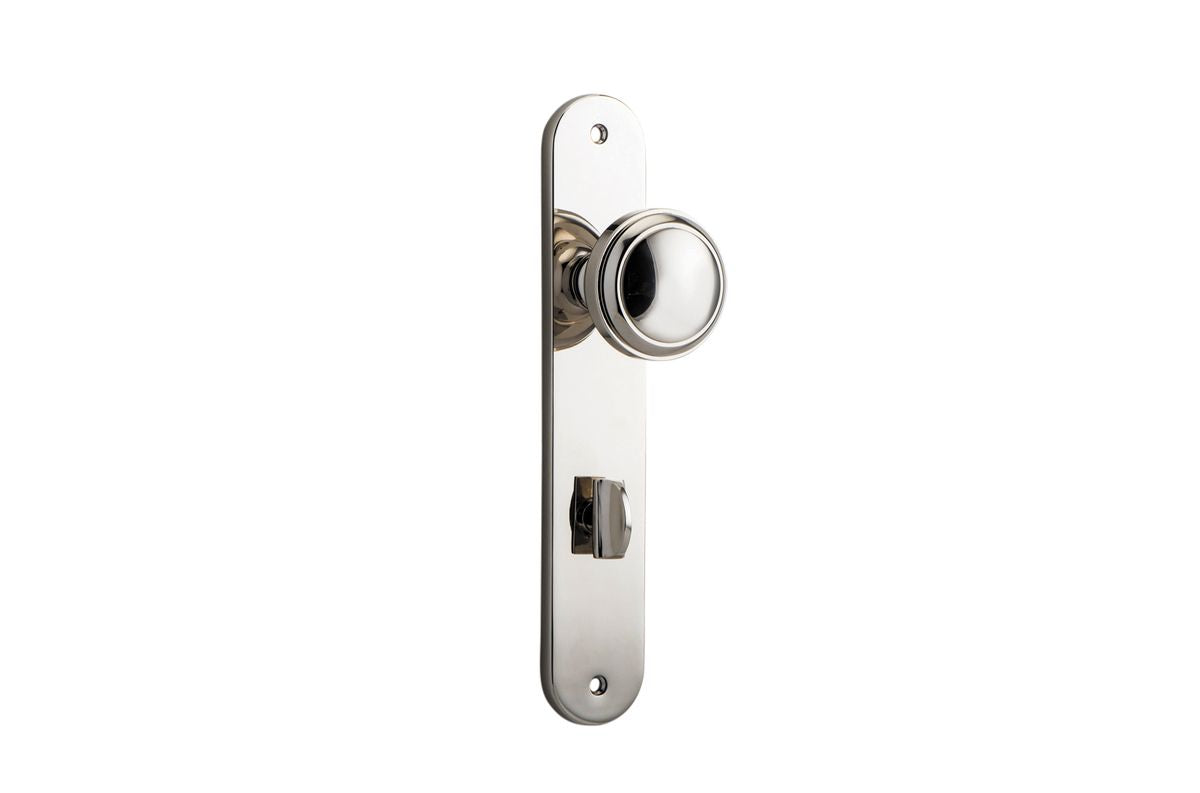 Iver Paddington  Door Knob Oval Latch Pair, Passage Kit, Privacy Kit , Entrance Kit with High Security Lock - Polished Nickel