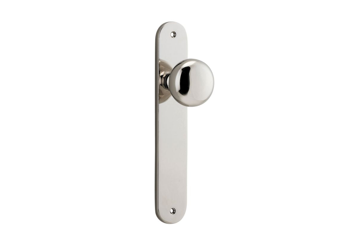 Iver Cambridge Door Knob Oval Concealed Fix Pair, Passage Kit, Privacy Kit , Entrance Kit with High Security Lock - Polished Nickel