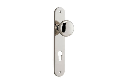 Iver Cambridge Door Knob Oval Concealed Fix Pair, Passage Kit, Privacy Kit , Entrance Kit with High Security Lock - Polished Nickel