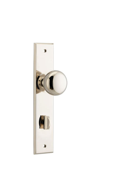 Iver Cambridge Door Knob Chamfered  Latch Pair, Passage Kit, Privacy Kit , Entrance Kit with High Security Lock - Polished Nickel