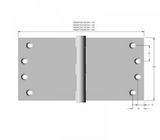 Lohala Hinge Stainless Steel 304 ,Wide Throw 100mm x 125mm x 3.5mm ,100mm x 150mm x 3.5mm & 100mm x 200mm x 3.5mm Button Tip SS/ Ti Gold PVD FP