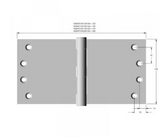 Lohala Hinge Stainless Steel 304 ,Wide Throw 100mm x 125mm x 3.5mm ,100mm x 150mm x 3.5mm & 100mm x 200mm x 3.5mm Button Tip SS/ Ti Gold PVD FP