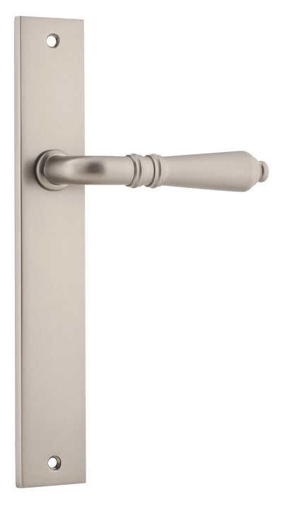 Iver Sarlat  Door Lever Rectangular Latch Pair, Passage Kit, Privacy Kit , Entrance Kit with High Security Lock - Satin Nickel