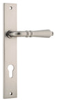 Iver Sarlat  Door Lever Rectangular Latch Pair, Passage Kit, Privacy Kit , Entrance Kit with High Security Lock - Satin Nickel
