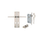 Iver Baltimore Door Knob Rectangular Latch Pair, Passage Kit, Privacy Kit , Entrance Kit with High Security Lock -Satin Nickel