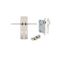 Iver Baltimore Door Knob Rectangular Latch Pair, Passage Kit, Privacy Kit , Entrance Kit with High Security Lock -Satin Nickel