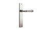 Iver Verona Door Lever Rectangular Latch Pair, Passage Kit, Privacy Kit , Entrance Kit with High Security Lock - Satin Nickel
