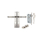 Iver Verona Door Lever Rectangular Latch Pair, Passage Kit, Privacy Kit , Entrance Kit with High Security Lock - Satin Nickel