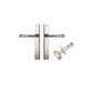 Iver Verona Door Lever Rectangular Latch Pair, Passage Kit, Privacy Kit , Entrance Kit with High Security Lock - Satin Nickel