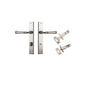 Iver Verona Door Lever Rectangular Latch Pair, Passage Kit, Privacy Kit , Entrance Kit with High Security Lock - Satin Nickel