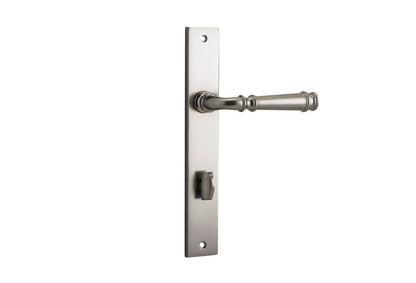 Iver Verona Door Lever Rectangular Latch Pair, Passage Kit, Privacy Kit , Entrance Kit with High Security Lock - Satin Nickel