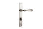 Iver Verona Door Lever Rectangular Latch Pair, Passage Kit, Privacy Kit , Entrance Kit with High Security Lock - Satin Nickel