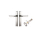 Iver Annecy Door Lever Rectangular Latch Pair, Passage Kit, Privacy Kit , Entrance Kit with High Security Lock -Satin Nickel