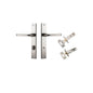 Iver Annecy Door Lever Rectangular Latch Pair, Passage Kit, Privacy Kit , Entrance Kit with High Security Lock -Satin Nickel