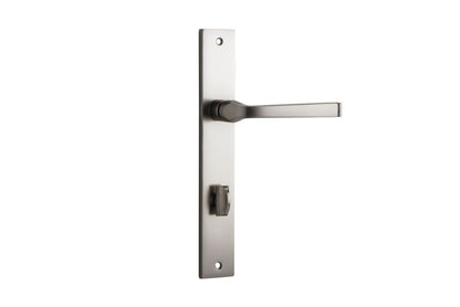 Iver Annecy Door Lever Rectangular Latch Pair, Passage Kit, Privacy Kit , Entrance Kit with High Security Lock -Satin Nickel
