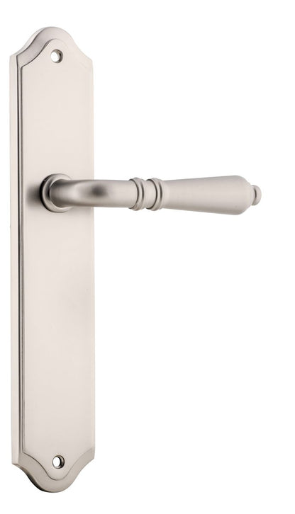 Iver Sarlat  Door Lever Oval Latch Pair, Passage Kit, Privacy Kit , Entrance Kit with High Security Lock - Satin Nickel