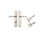 Iver Sarlat  Door Lever Oval Latch Pair, Passage Kit, Privacy Kit , Entrance Kit with High Security Lock - Satin Nickel