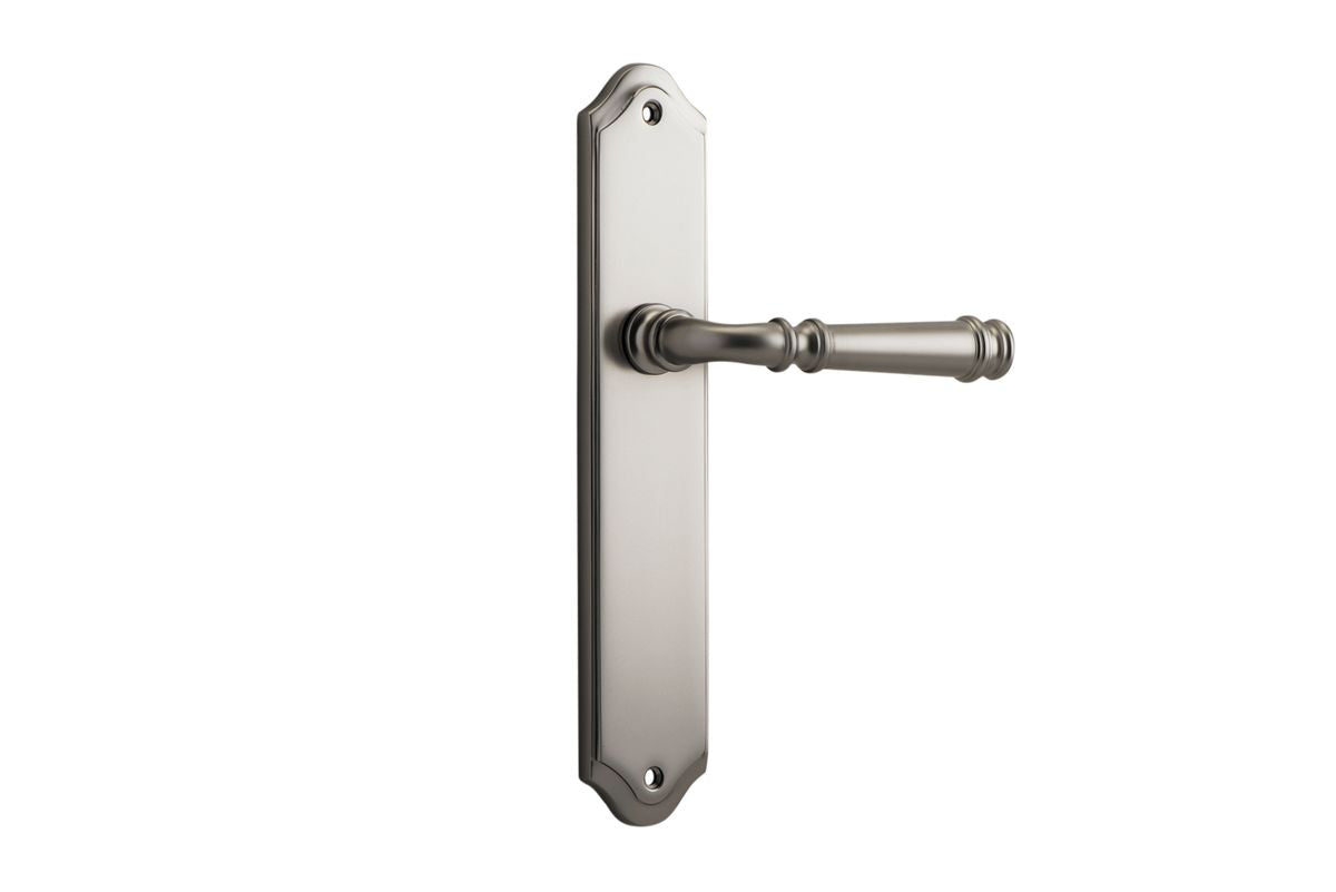 Iver Verona Door Lever Shouldered Latch Pair, Passage Kit, Privacy Kit , Entrance Kit with High Security Lock- Satin Nickel