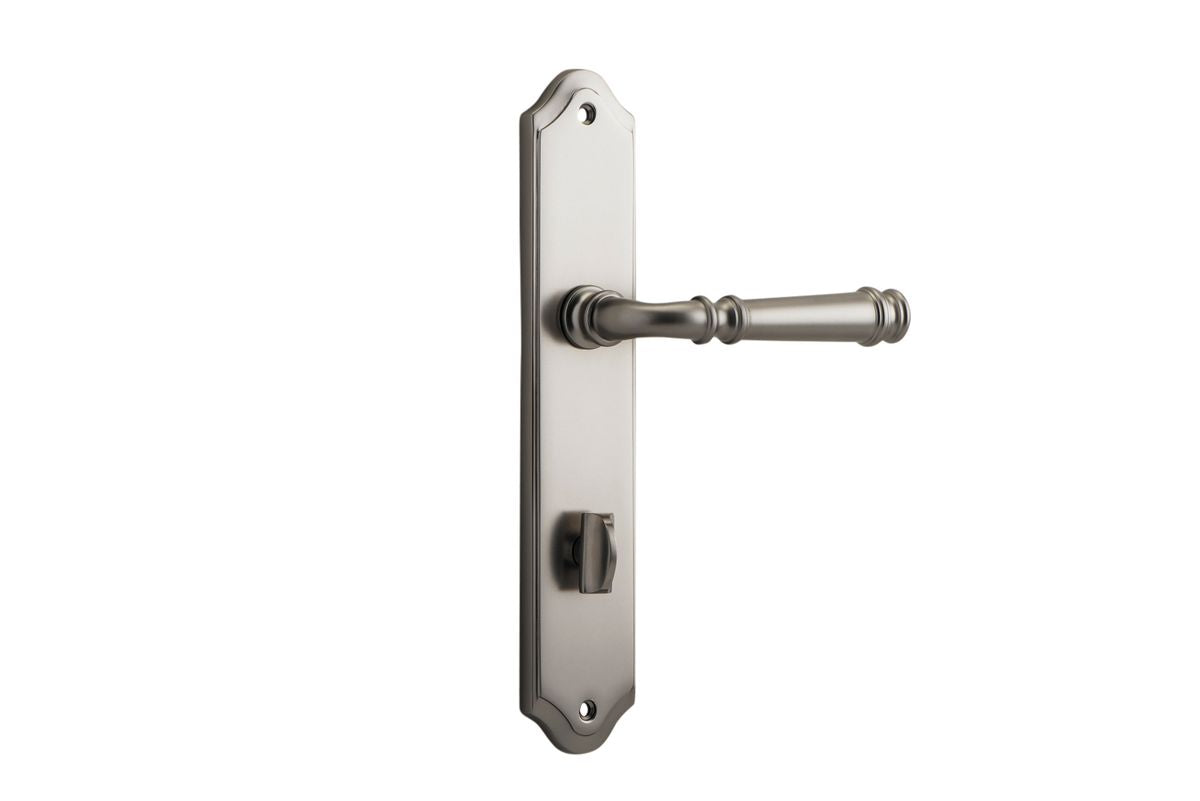Iver Verona Door Lever Shouldered Latch Pair, Passage Kit, Privacy Kit , Entrance Kit with High Security Lock- Satin Nickel