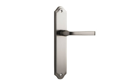 Iver Annecy Door Lever Shouldered Latch Pair, Passage Kit, Privacy Kit , Entrance Kit with High Security Lock -Satin Nickel